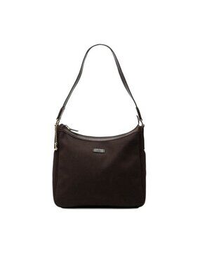 Gucci Shoulder Bag Brown Canvas Leather